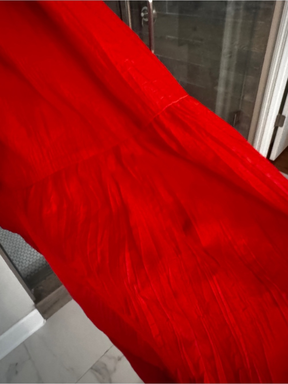 Red Tiered Maxi Dress with Smocked Bodice - Gap - Picture 3 of 15